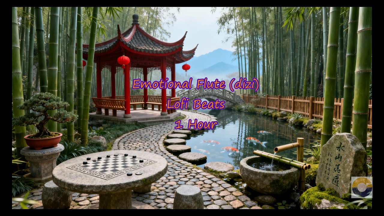 Beautiful emotional tracks with bamboo flute (Dizi) and gentle upbeat lofi
