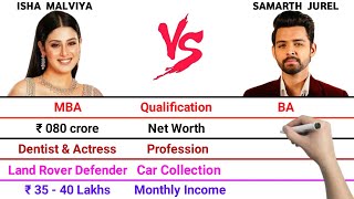 Isha Malviya vs Samarth Jurel Full Comparison Video | Net Worth | Monthly Income | Car Collection