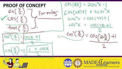 Lesson 12 Half Angle Identities P1 Concepts