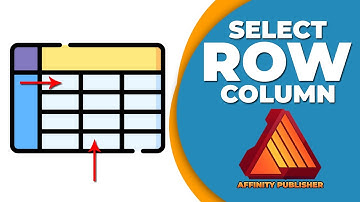 How to select row and column in affinity publisher table