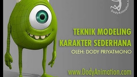 Video tutorial bahasa indonesia: Monster university modeling with blender (part1)
