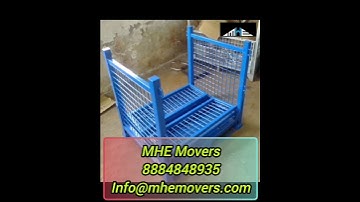Wire mesh container  #industrialmaterialhandlinglift