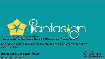 BECOME A PANTASIGN DSC ALIGNED OR AGENT AT LOWEST PRICE. HOW TO APPLY PANTASIGN CLASS 2 DSC ?