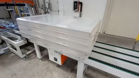 MDF panels wrapped by using multiple full cover with skid feeder and Sotemapack BW 1800 wrapper