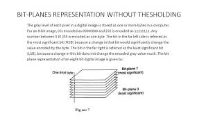 BIT PLANES REPRESENTATION WITHOUT THESHOLDING Net Worth