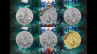 2025 Germania 1 Ounce Lady Germania 5 Mark Silver Proof Round