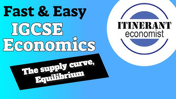 IGCSE Economics 0455 - Unit 2 Part 2 The supply curve and Equilibrium