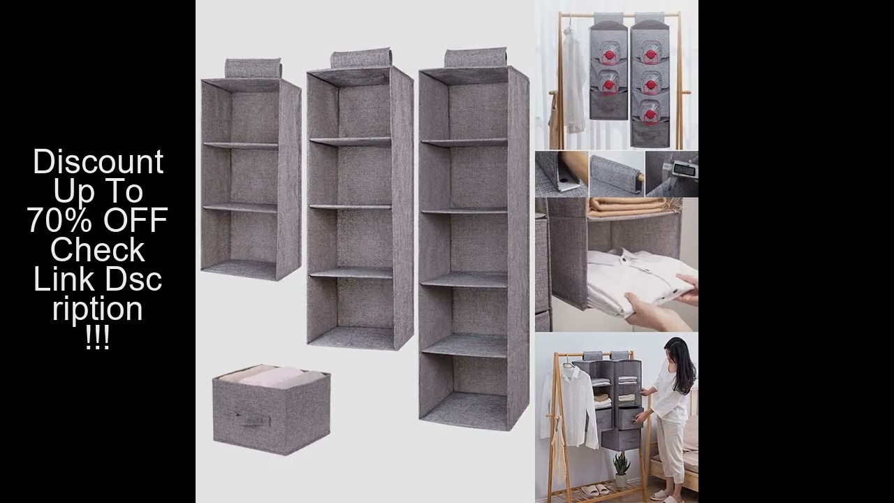 Cotton Linen Hanging Storage Bag Drawer Style Wardrobe Organizer Box Clothes Organizer Holder Collap