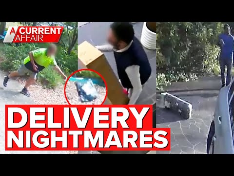 Careless delivery drivers exposed on CCTV | A Current Affair