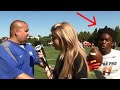 Craziest Football Reporters Getting Hit Moments