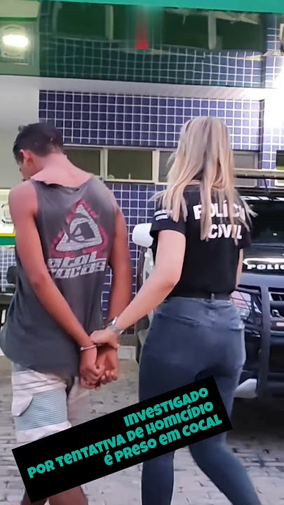 The man was handcuffed and arrested by a female police officer.