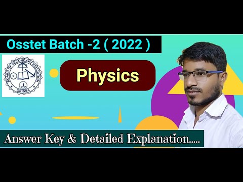Physics Solution/Answer Key Osstet 2022 Batch 2 by Mitu Sir CHT/IAT/Oavs Tgt Digital Learning Portal
