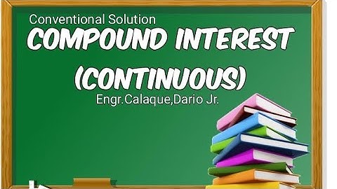 Continuous Compound Interest