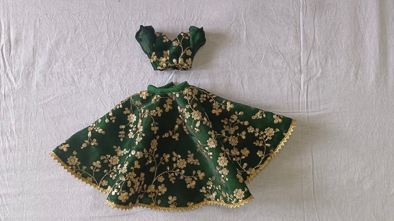 आसान तरीके से बनाएं राधा रानी की ड्रेस || पफ ब्लाउज || फैंसी ब्लाउज फॉर राधा रानी ||