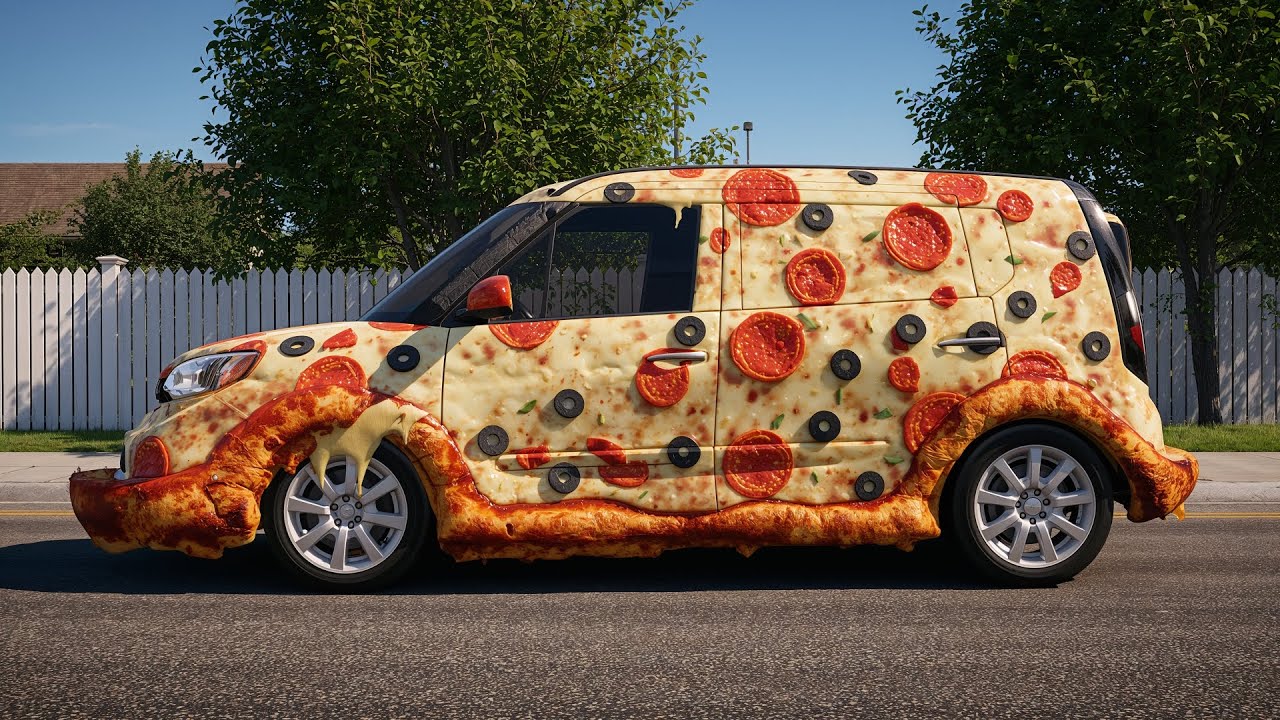 What If Cars Were Made of Food? Giant Food Vehicles Driving Away | Food Cars Come to Life