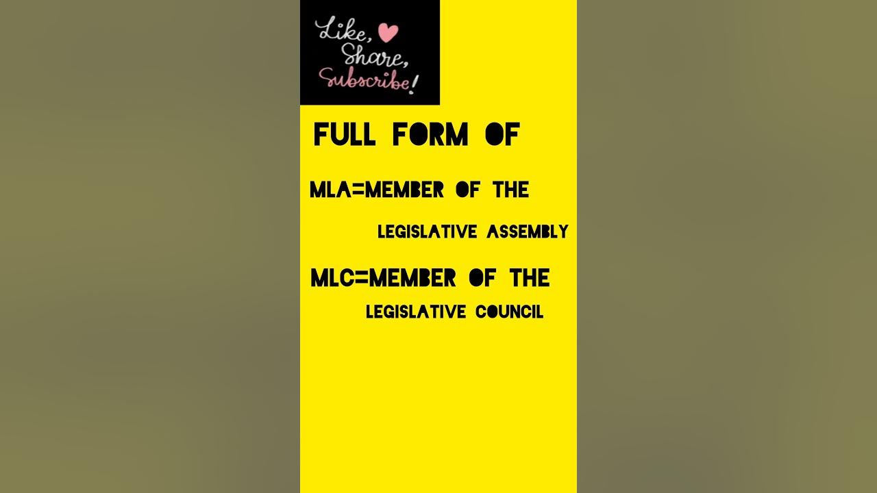 full-form-of-mla-mlc-informative-page-shorts-youtube