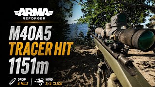ARMA Reforger - Long Range Sniper Kill with Wind Compensation - 1151 Meters