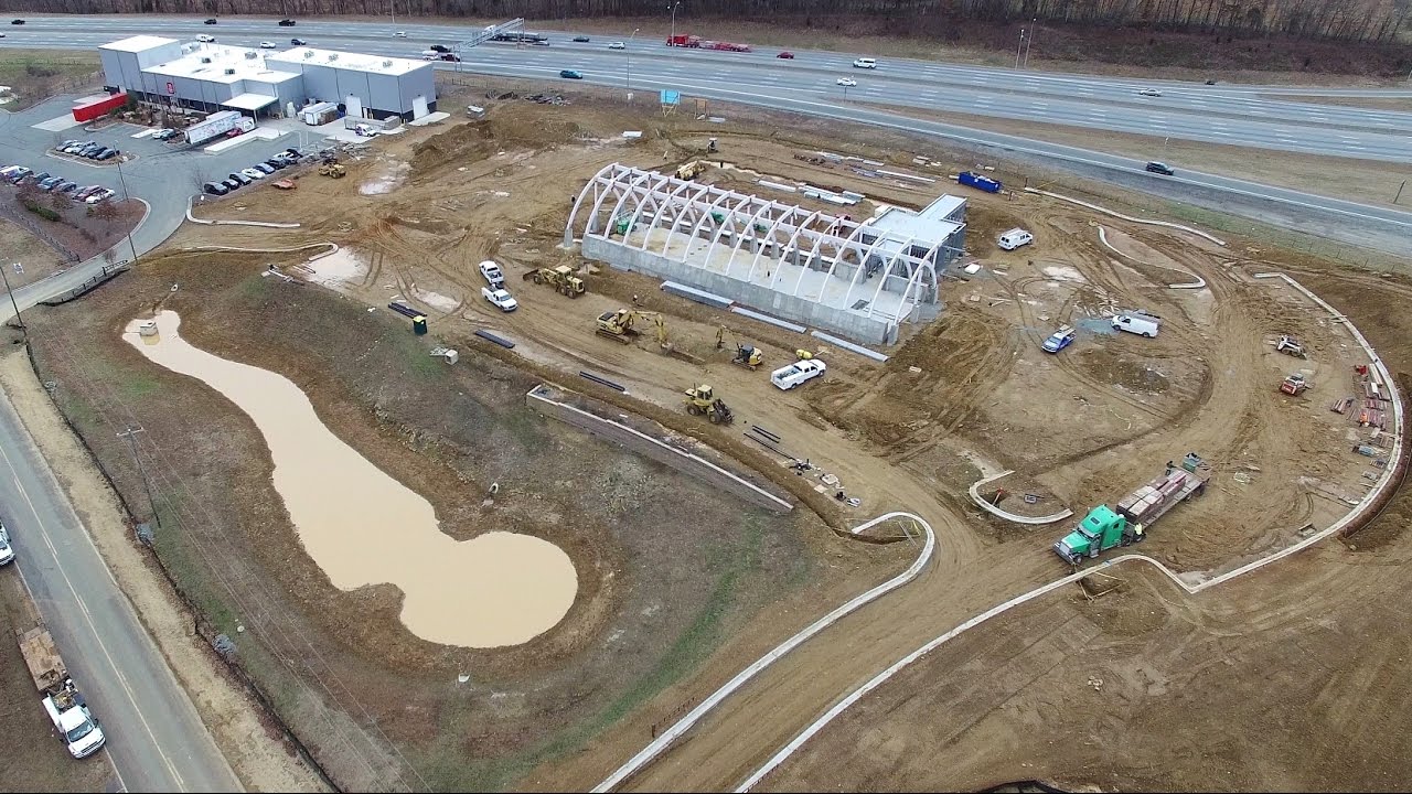 Aerial View of Red Oak Brewery Beer Hall & Packaging Facility ...