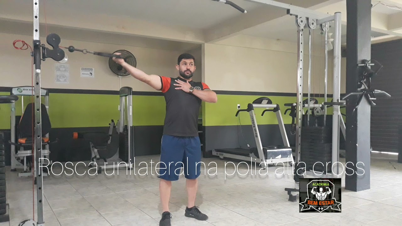 Rosca unilateral na polia alta cross - YouTube