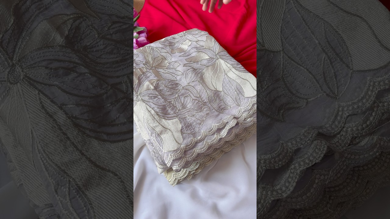 Pure Crush Organza Silk Designer Saree