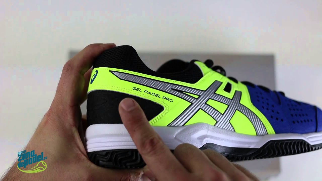 Zapatillas Asics Gel Padel Pro 3 2015 en color amarillas y azules - YouTube