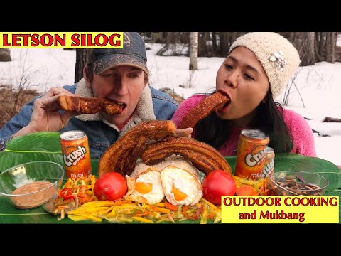 LETSON SILOG MUKBANG || OUTDOOR COOKING AND MUKBANG || DARYL AND LIZ MUKBANG