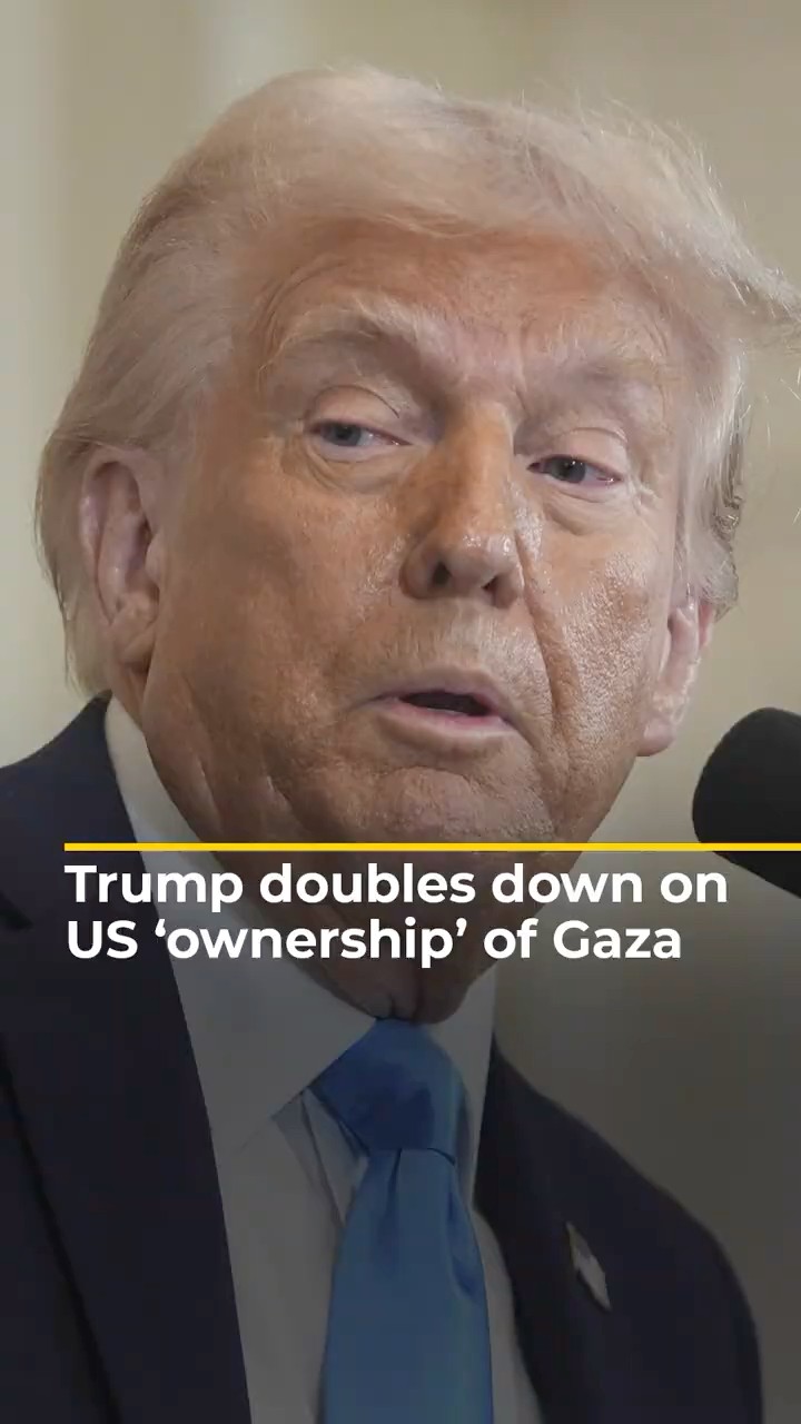 Trump doubles down on US “ownership” of Gaza | AJ #shorts