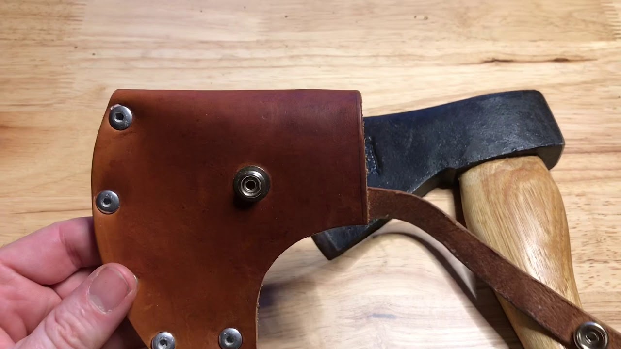 DIY Axe Sheath Using Pop Rivets YouTube