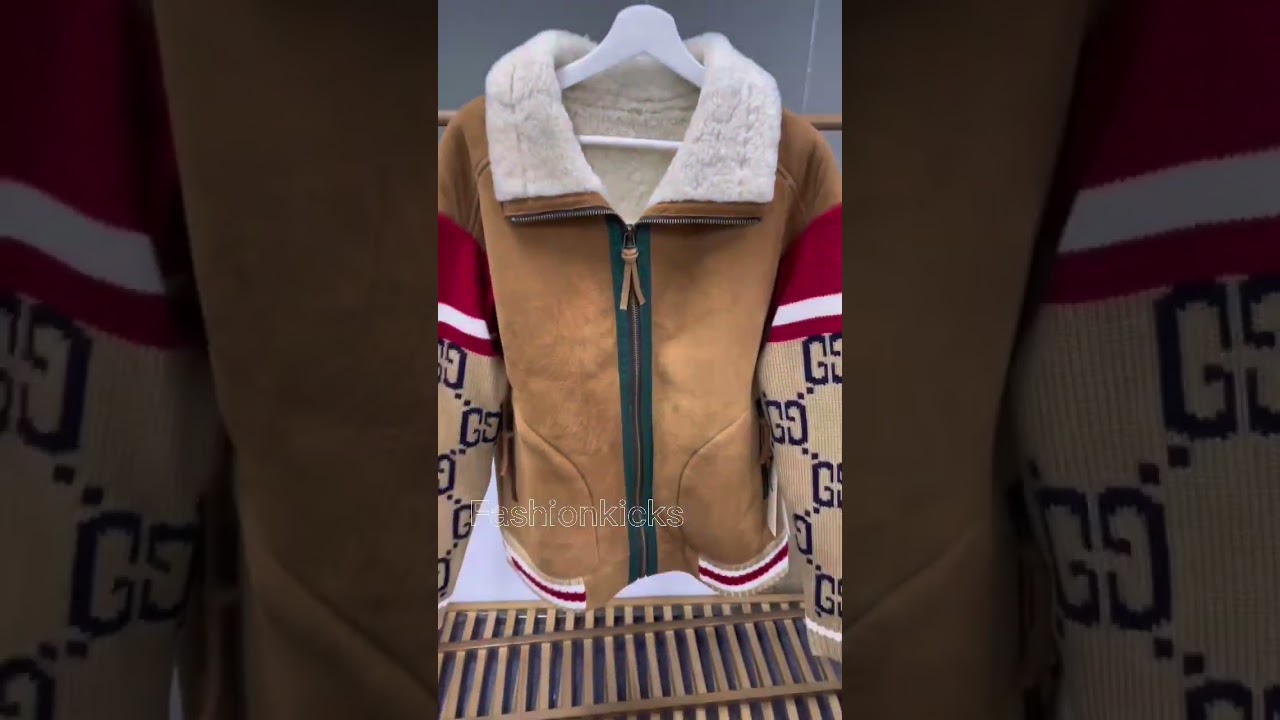 Gucci Logo-Jacquard And Shearling Jacket ft. Fashionkicks 