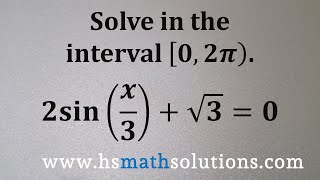 Solving a Trigonometric Equation with Sine and Multiple Angle - No Solution (Example)