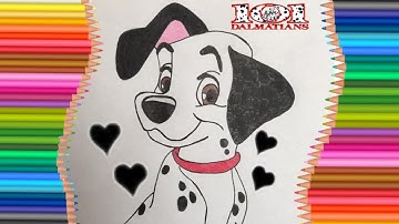 How to draw cute Pongo | 101 Dalmatians | Easy DIY
