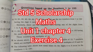 STD  5th Scholarship Exercise 4 | #maths #maharashtraboard #matheducation #5thscholarship #education