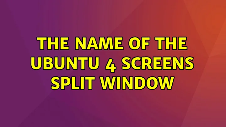 Ubuntu: The name of the ubuntu 4 screens split window