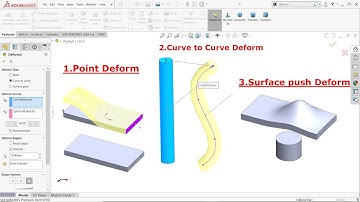 Deform Features in SolidWork (Deformar operación en SolidWorks-subtítulo en español)