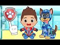 BEBÉS ALEX Y MAX 🐕‍🦺🦸  Se disfrazan de super patrulla