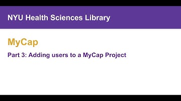 Introduction to MyCap, Part 3: Adding users to a MyCap Project.