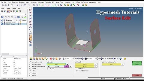 Hypermesh Tutorials: Use of Surface edit, Surface trim with plane, lines , nodes
