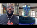 Rick ross travels to his houston mansion  shows off 1m dollar custom fish tank 