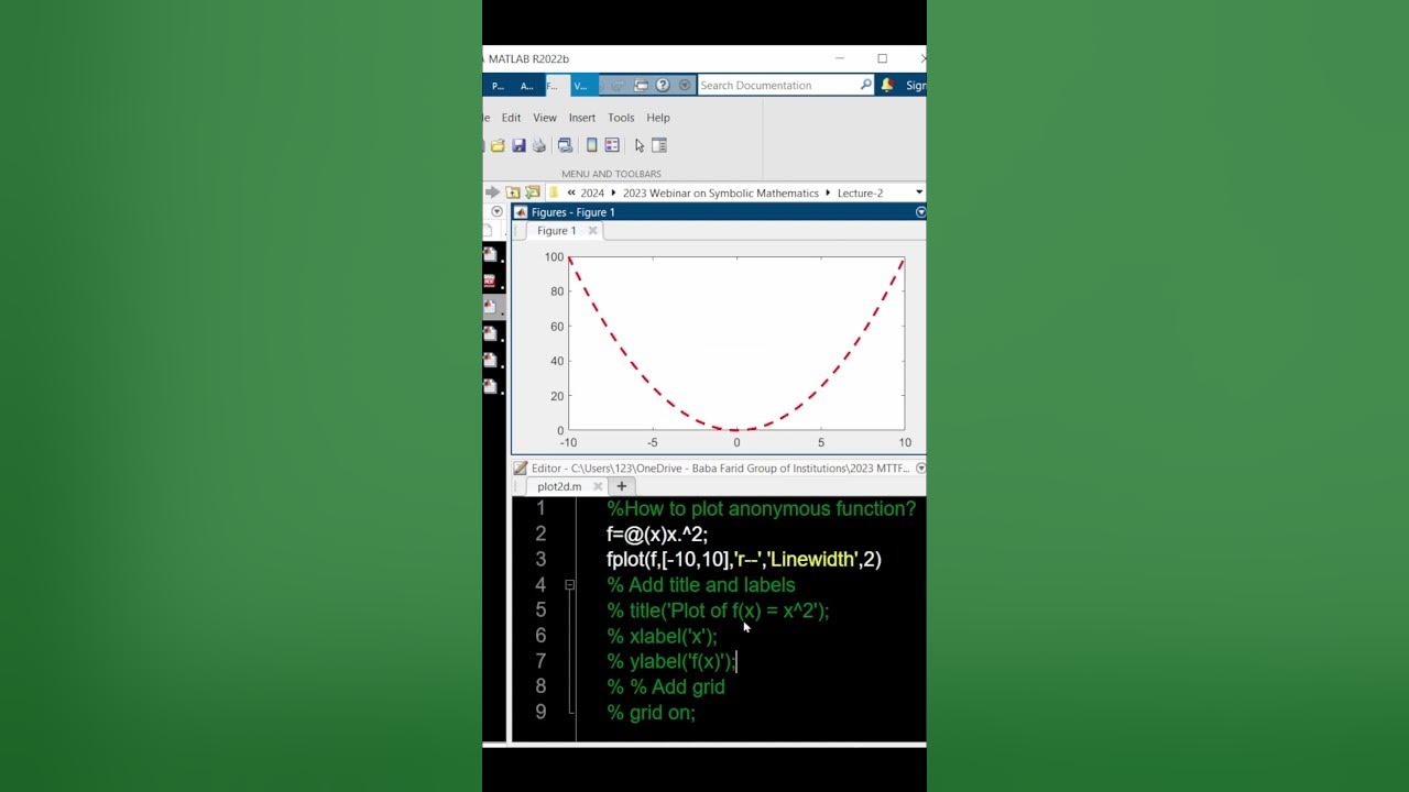 How to plot anonymous function? #shorts #pde #mathematics - YouTube