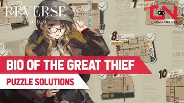 All Bio of the Great Thief Puzzle Solutions in Reverse 1999