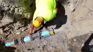 Quality Backhoe Services Part 2 reverse saddle thrust block