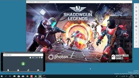 Shadowgun Legends on Windows with Android P Emulator and DroidMote