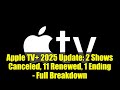 Apple TV+ 2025 Update: 2 Shows Canceled, 11 Renewed, 1 Ending - Full Breakdown