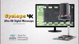 Microscopio Digital 4K HDMI + USB | Cyclops 4K para Inspección Industrial y Electrónica