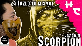 Hagamos una Máscara de Scorpion del Videojuego Mortal Kombat + Plantillas Gratis!!!