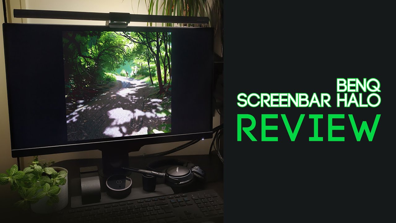 BenQ ScreenBar Halo - can a good task light save your eyes when working  long hours? Unboxing and review.