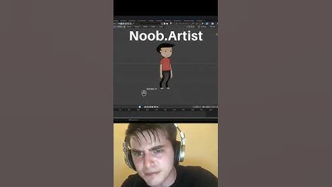 Noob vs Pro artist: 2D animation #blendertutorial #blender #blendercommunity #blender3d #b3d