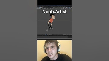 Noob vs Pro artist: 2D animation #blendertutorial #blender #blendercommunity #blender3d #b3d