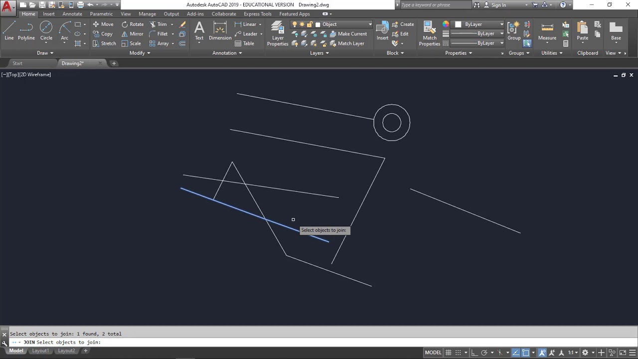 Basic AutoCAD Commands, Part 2 - YouTube
