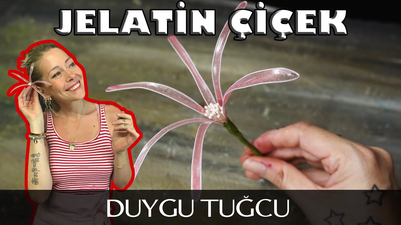 Jelatin Çicek Nasıl Yapılır? 🌺 DEKORATİF PASTA SÜSLEMESİ 🎂 Chef Duygu